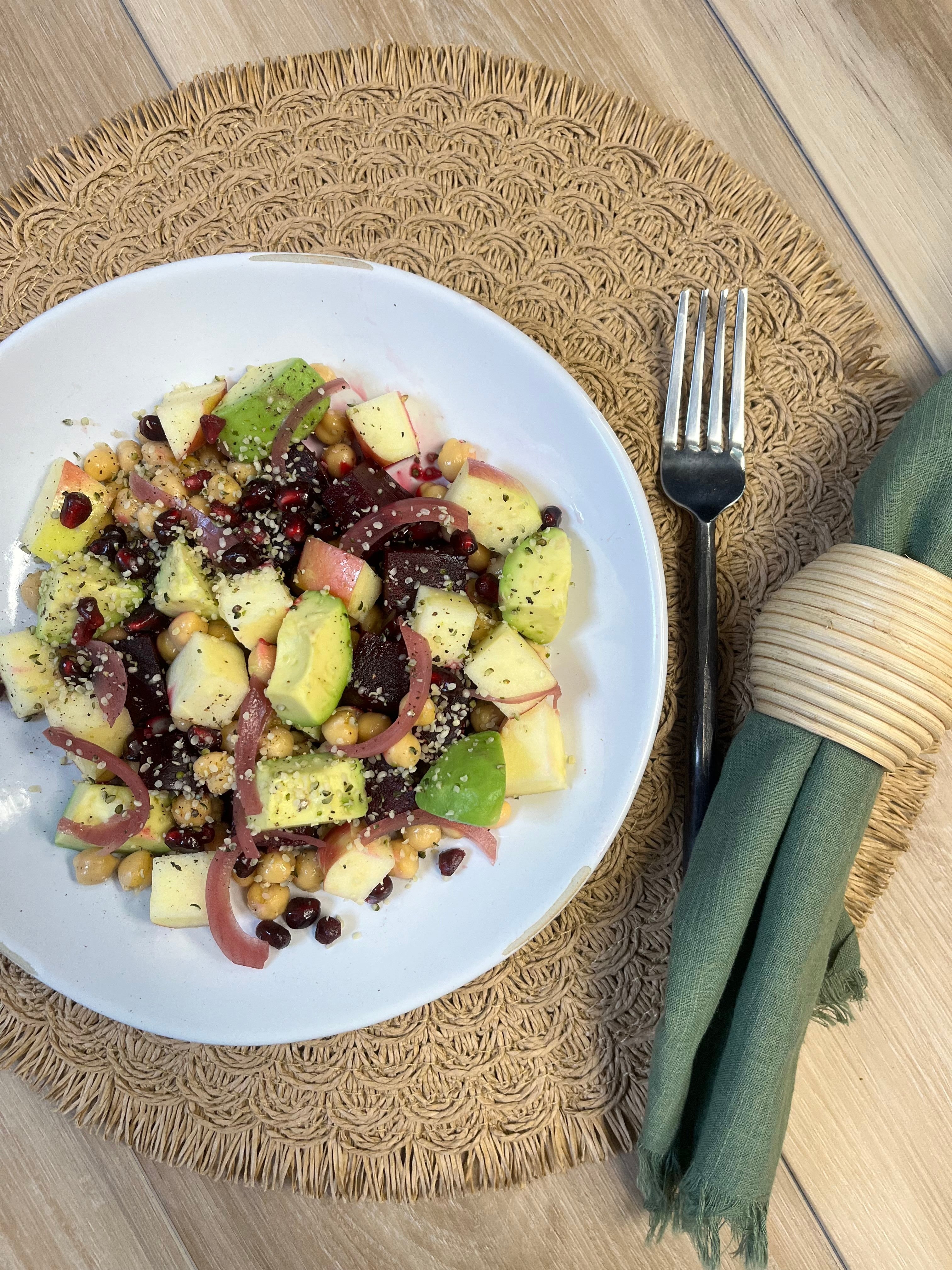 Autumn Salad with Lemon & Hemp Seed