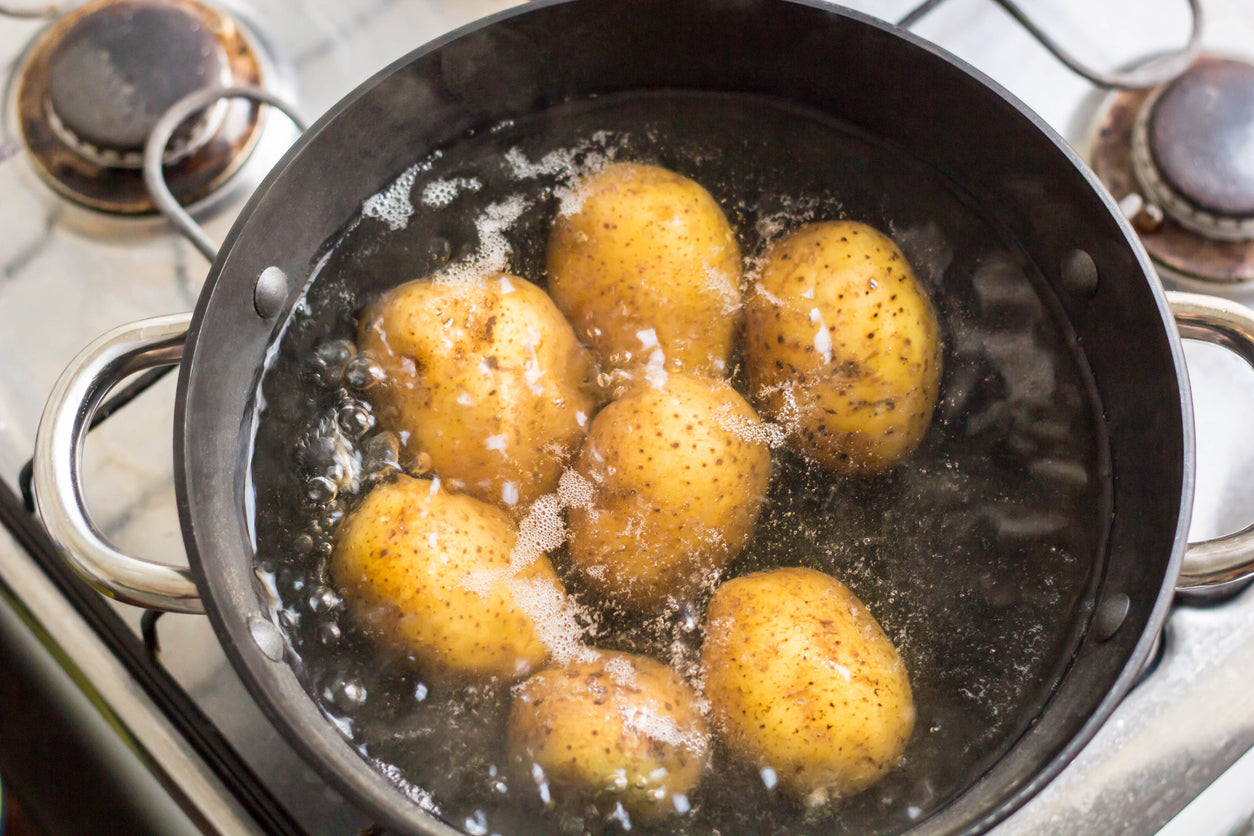 boiling potatoes