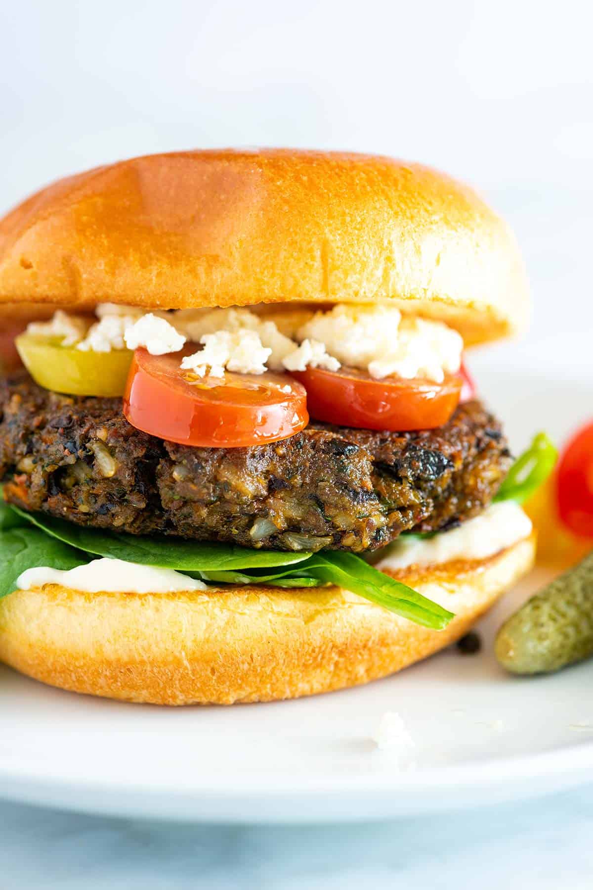 Hommade plant based veggie burger